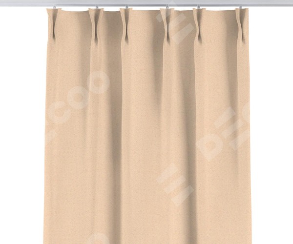 Комплект штор на тесьме «Кустик», ткань блэкаут с блеском бежевый